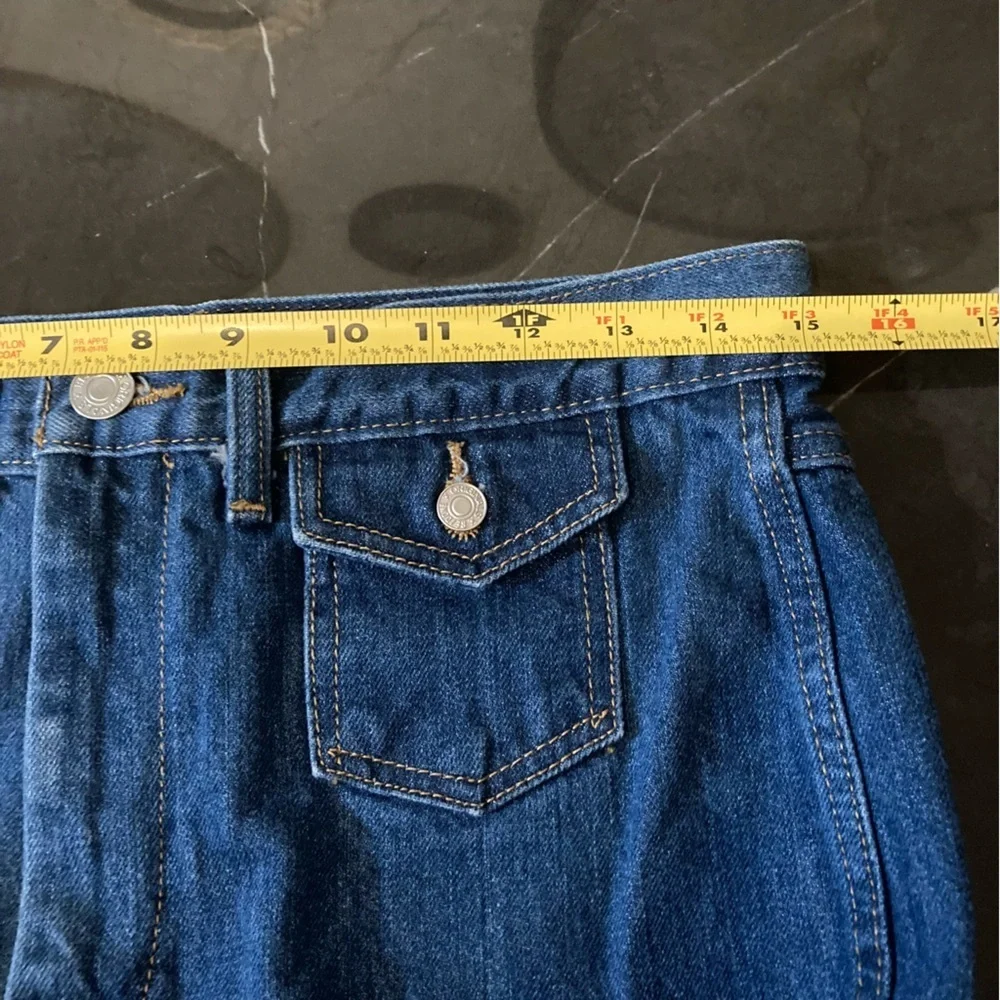Re/Done Women’s 70s Pocket Wide-leg Jeans/ True Rinse Size 28 Boho Western - Picture 10 of 11